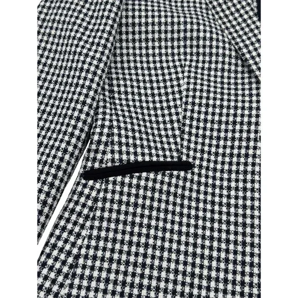 Tahari Size S Woman Arthur S. Levine Womens Black & White Houndstooth Blazer - Picture 8 of 9